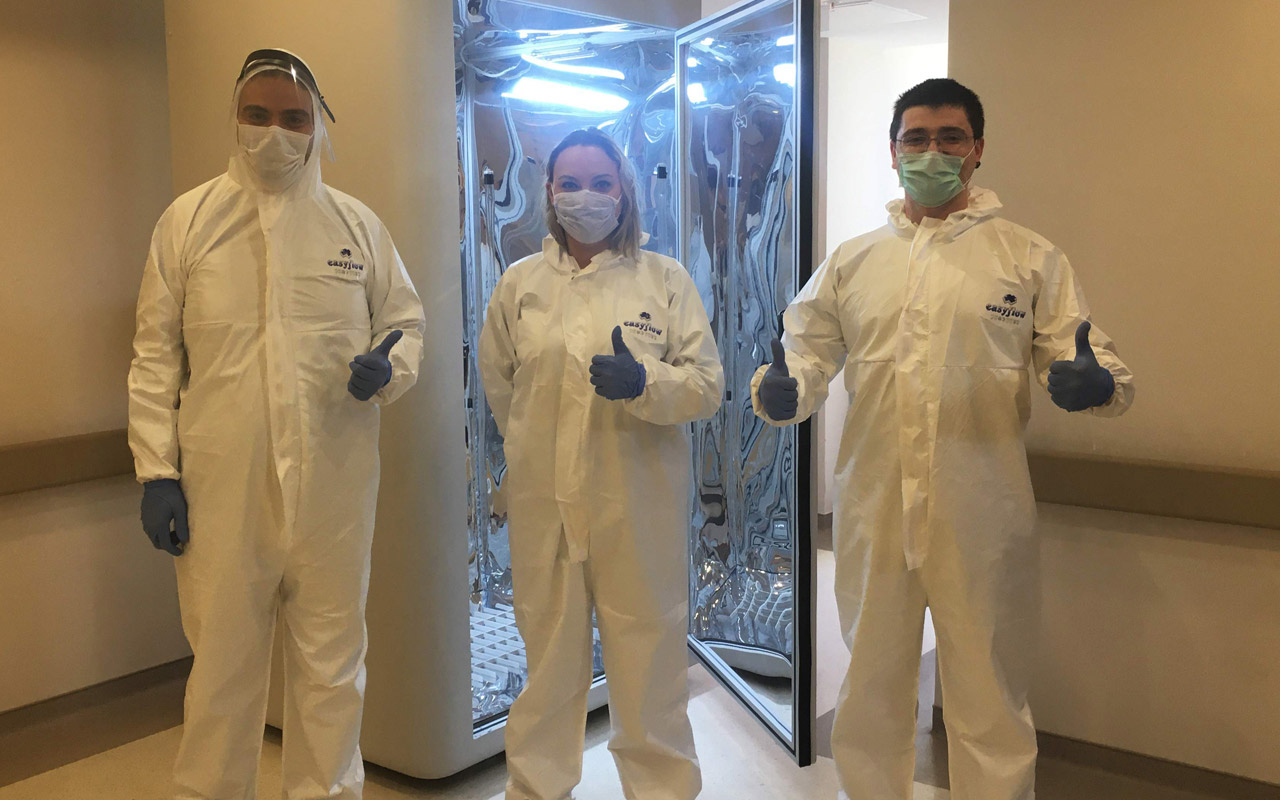 Virüsü 30 saniyede öldüren dezenfeksiyon kabini tasarladılar