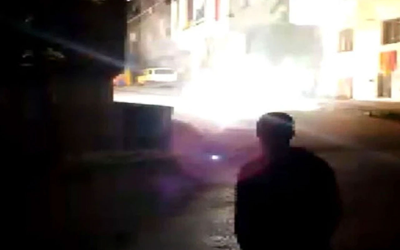 Arnavutköy'de elektrik direğinde meydana gelen patlama korkuttu