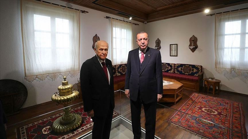 Cumhurbaşkanı Erdoğan ve MHP Genel Başkanı Bahçeli, Demokrasi ve Özgürlükler Adası'nı gezdi