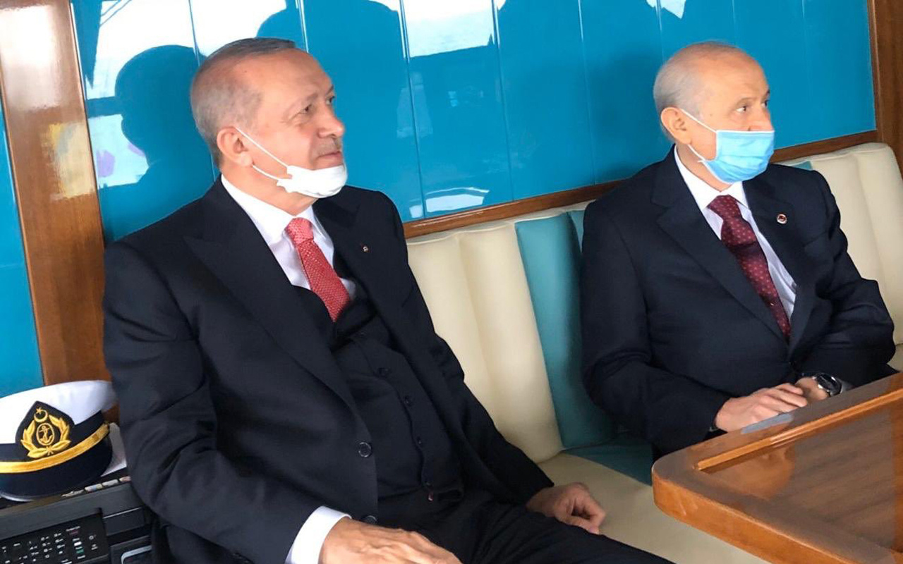 Cumhurbaşkanı Erdoğan ve Bahçeli'den aylar sonra maskeli ilk kare