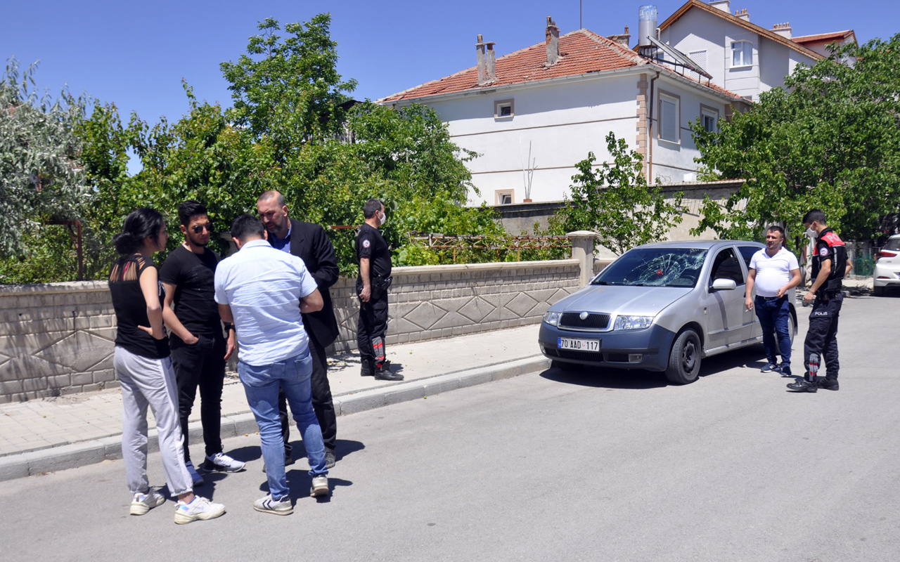 Karaman'da alacaklısının otomobilini çarparak durdurup sopayla dövdüler