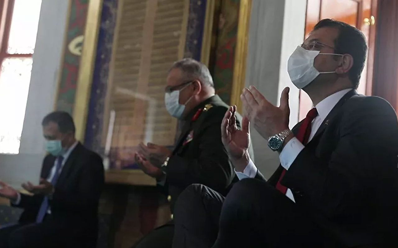 Ekrem İmamoğlu İstanbul Valiliği'nin fetih töreninde! Dua fotoğrafı gündem oldu
