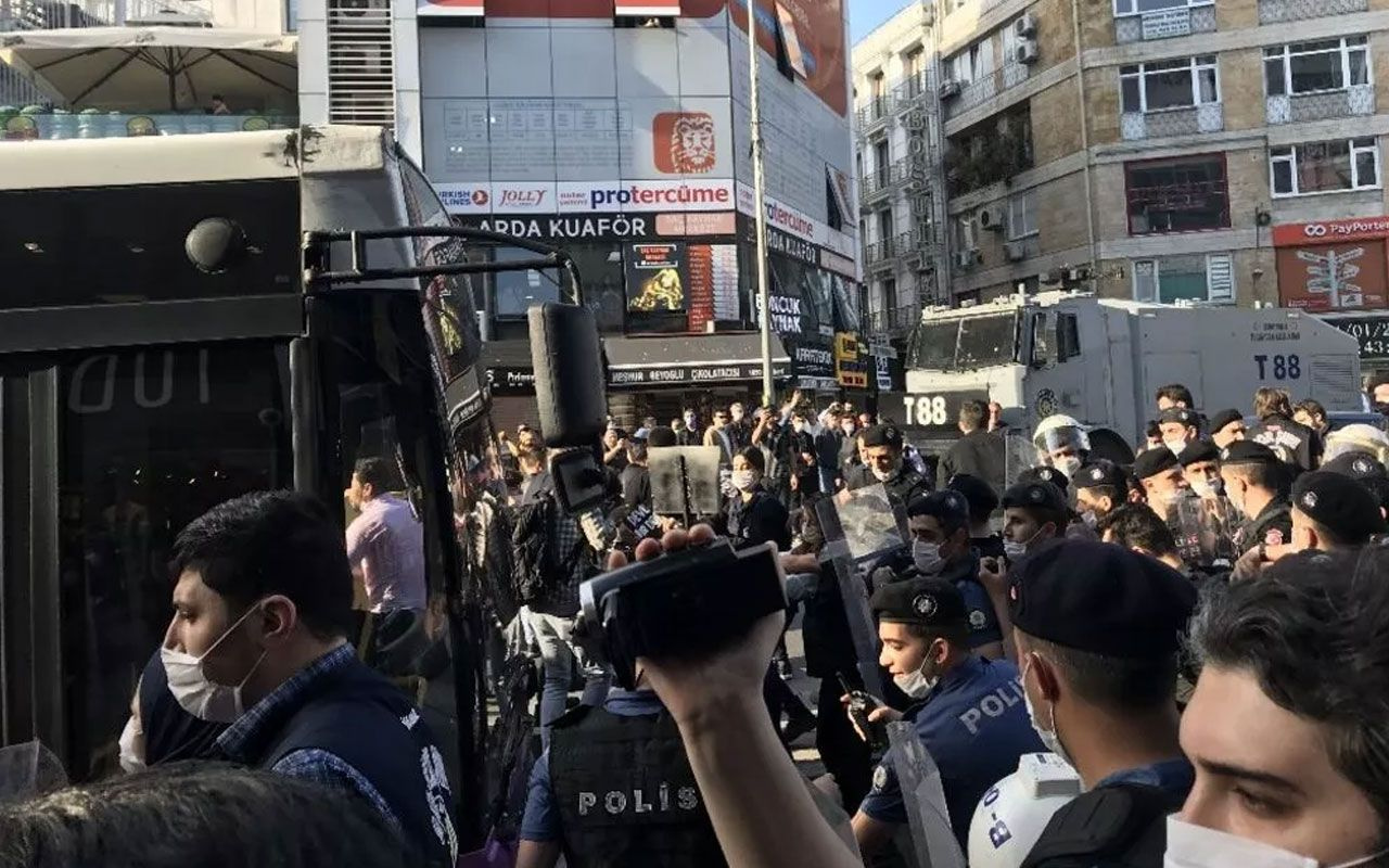 İstanbul ABD'deki protestolara destek eylemi yaptı polis müdahele etti