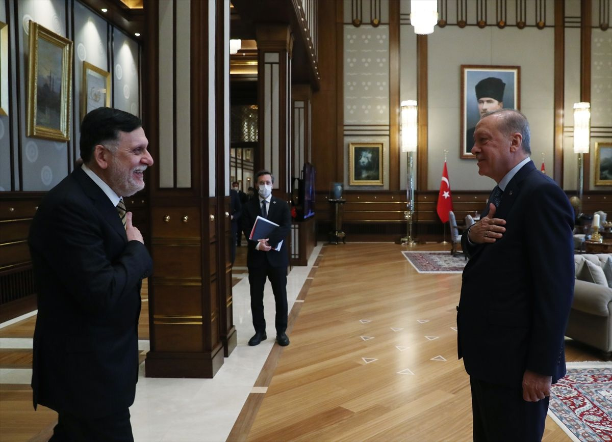 Cumhurbaşkanı Erdoğan Libya Başbakanı Fayiz es-Serrac ile görüştü