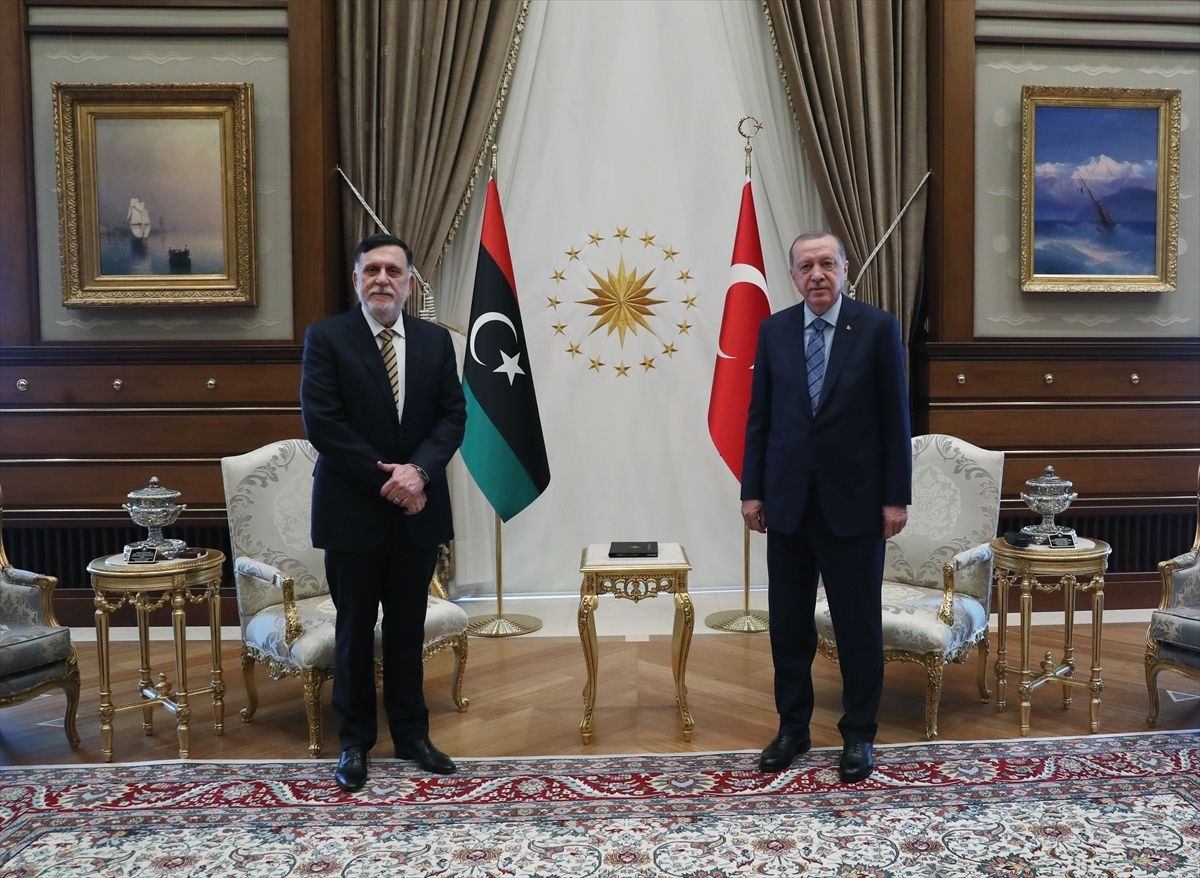 Cumhurbaşkanı Erdoğan Libya Başbakanı Fayiz es-Serrac ile görüştü