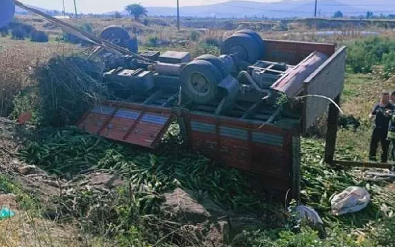 Aydın'da tarım işçilerini taşıyan kamyon devrildi: 2 ölü, 8 yaralı