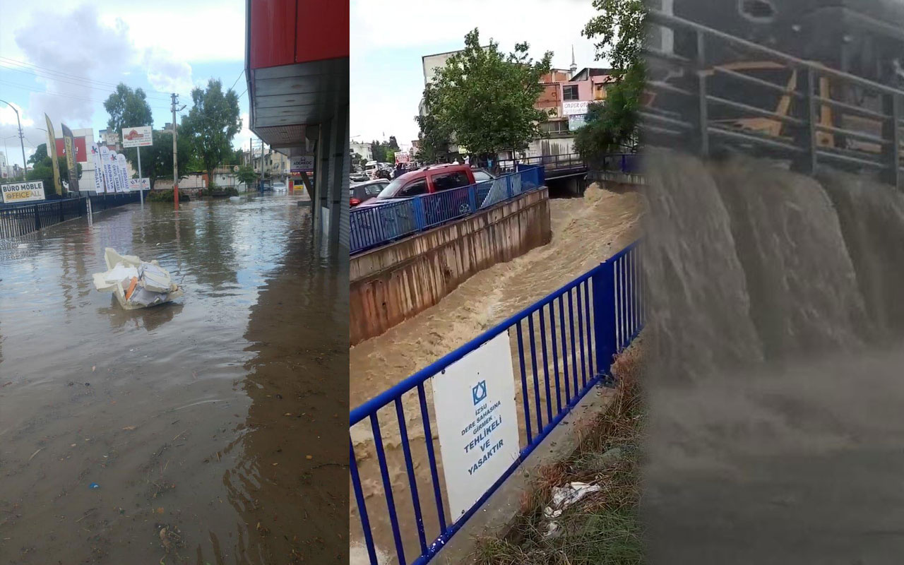 İzmir'de yağmur hayatı felç etti! Vatandaşlardan tepki yağdı