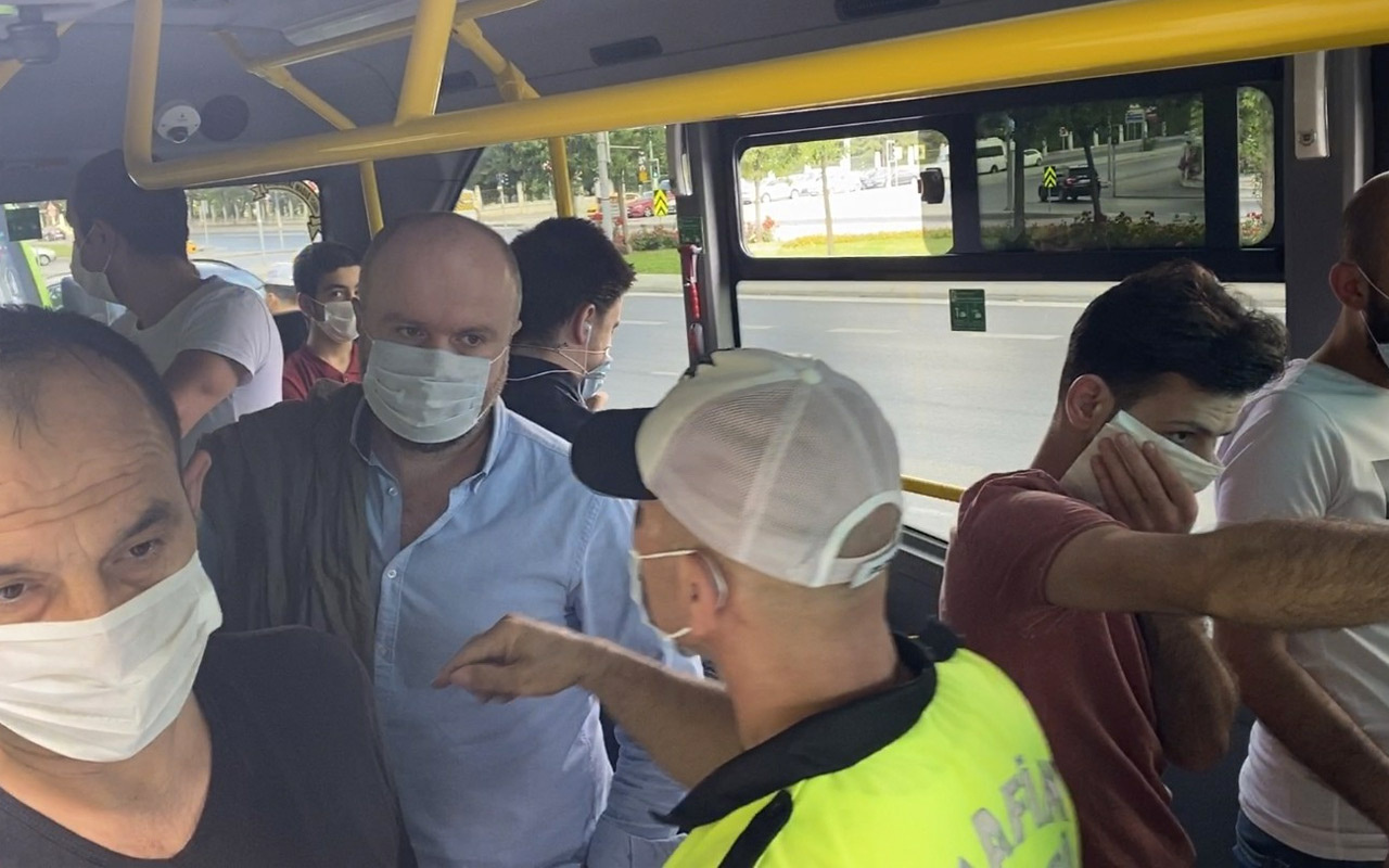İstanbul’da minibüslere koronavirüs denetimi: 7 yolcu fazla çıktı