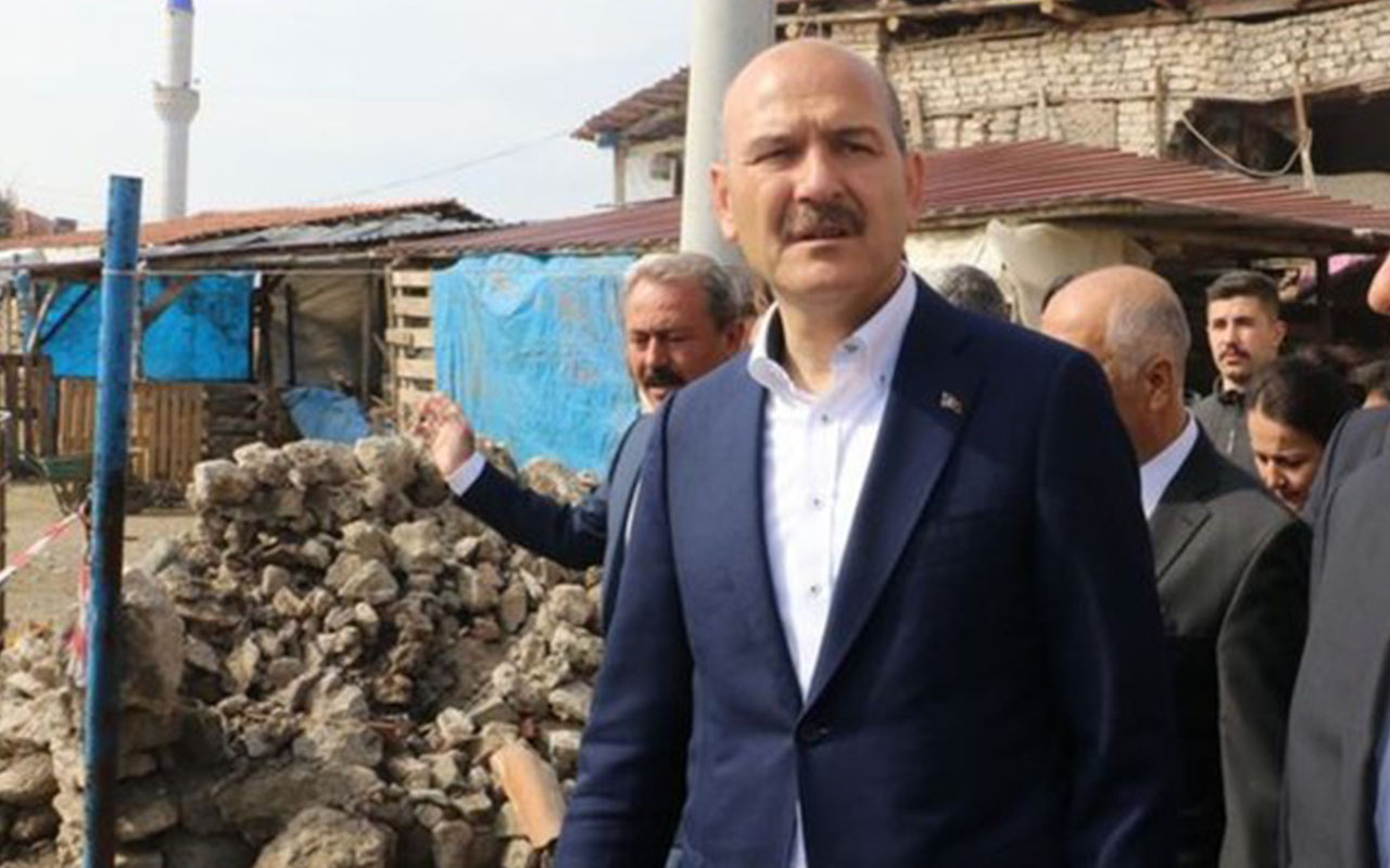 Bakan Soylu depreme yakalandı! Kısa süreli panik yaşandı