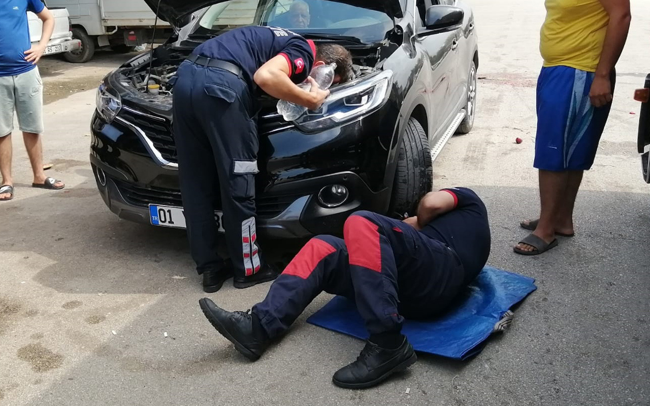 Adana'da itfaiye ekiplerinin küçük yaramazla mücadelesi