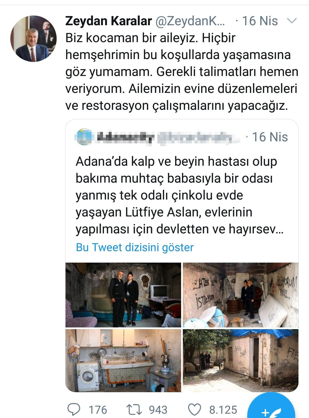 Adana'da Lütfiye, belediye başkanının 'Ev' sözünü tutmasını istiyor