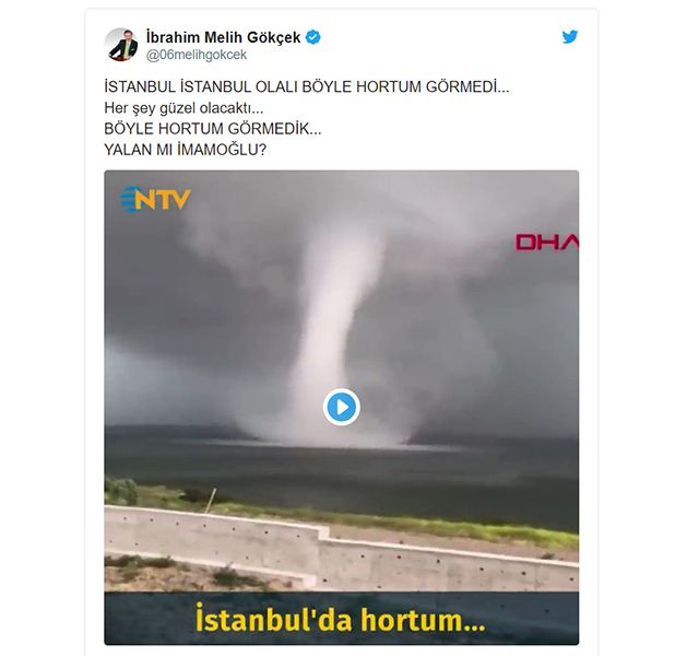 Gökçek'ten Twitter'ı karıştıran İmamoğlu tweeti