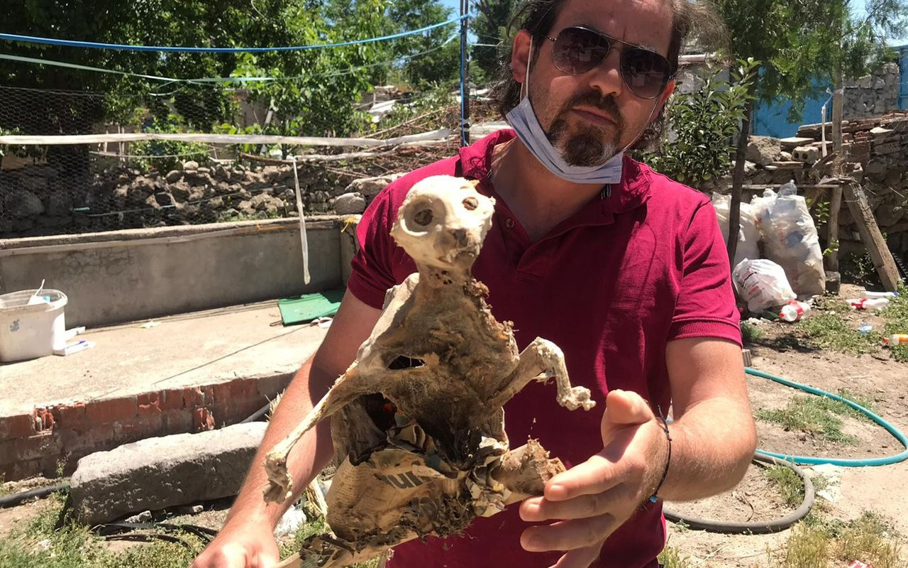 Kayseri'de evin kömürlüğünden çıkan fosili gören şaşırıp kaldı