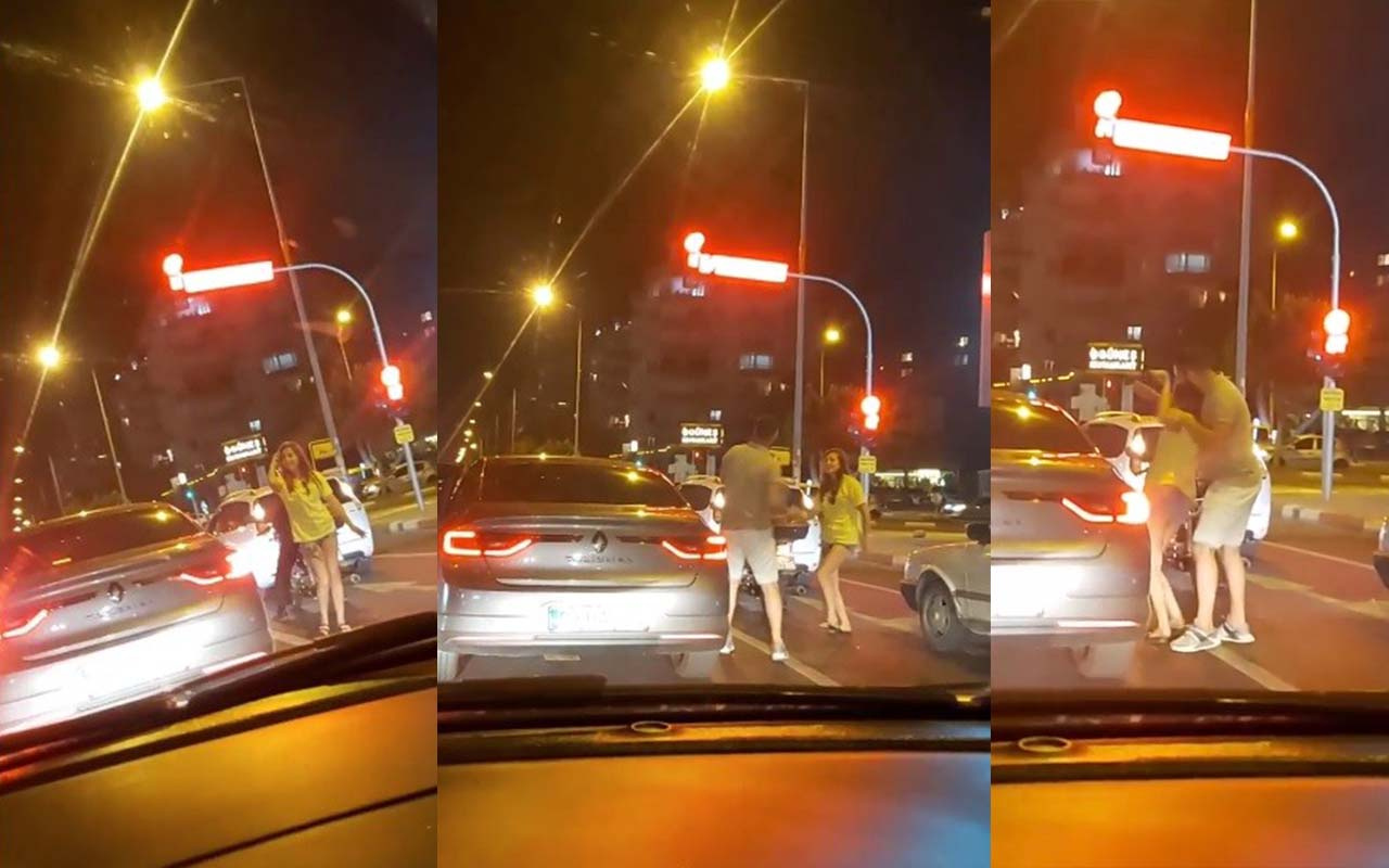 Antalya trafiğinde kırmızı ışıkta duran kadından seksi dans