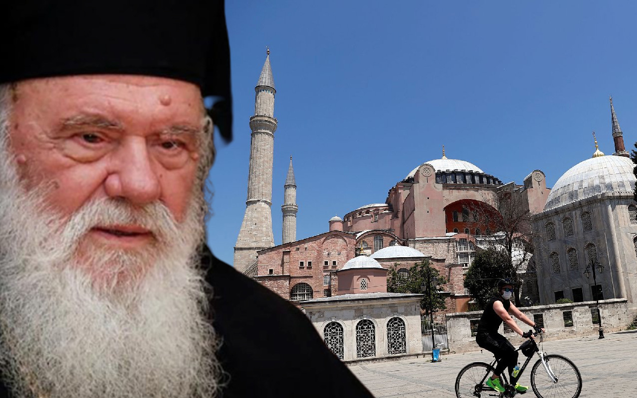 Yunan Başpiskopos Ieronimos'tan ağır tahrik! Türkler Ayasofya'ya cesaret edemez