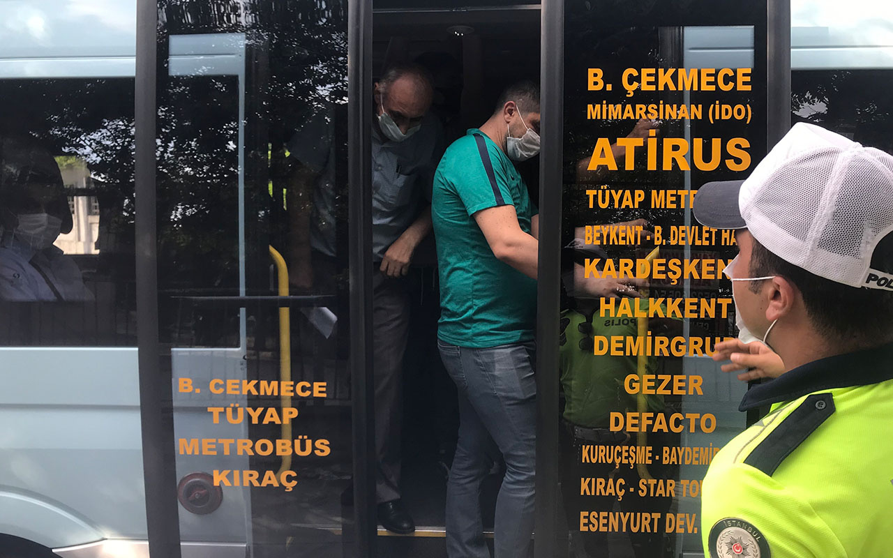 Minibüste pes dedirten manzara! 12 kişi olması gerekirken...