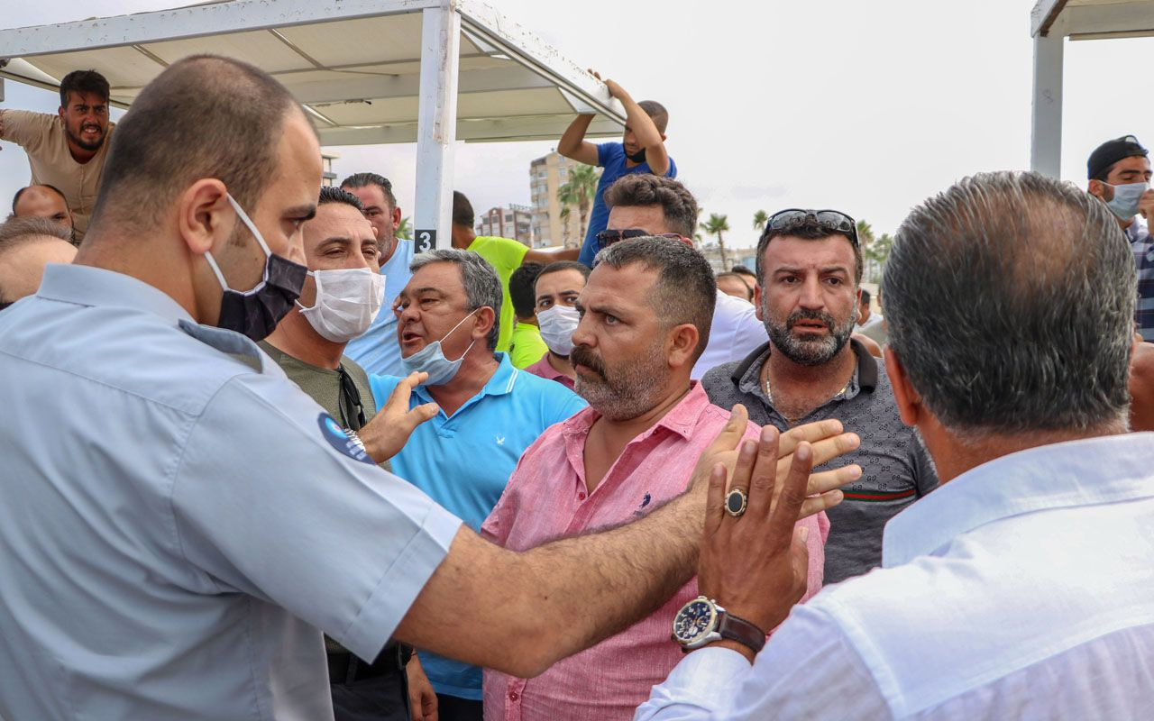 Antalya sahilinde 'Loca' arbedesi! Belediye taşıdı onlar geri getirdi