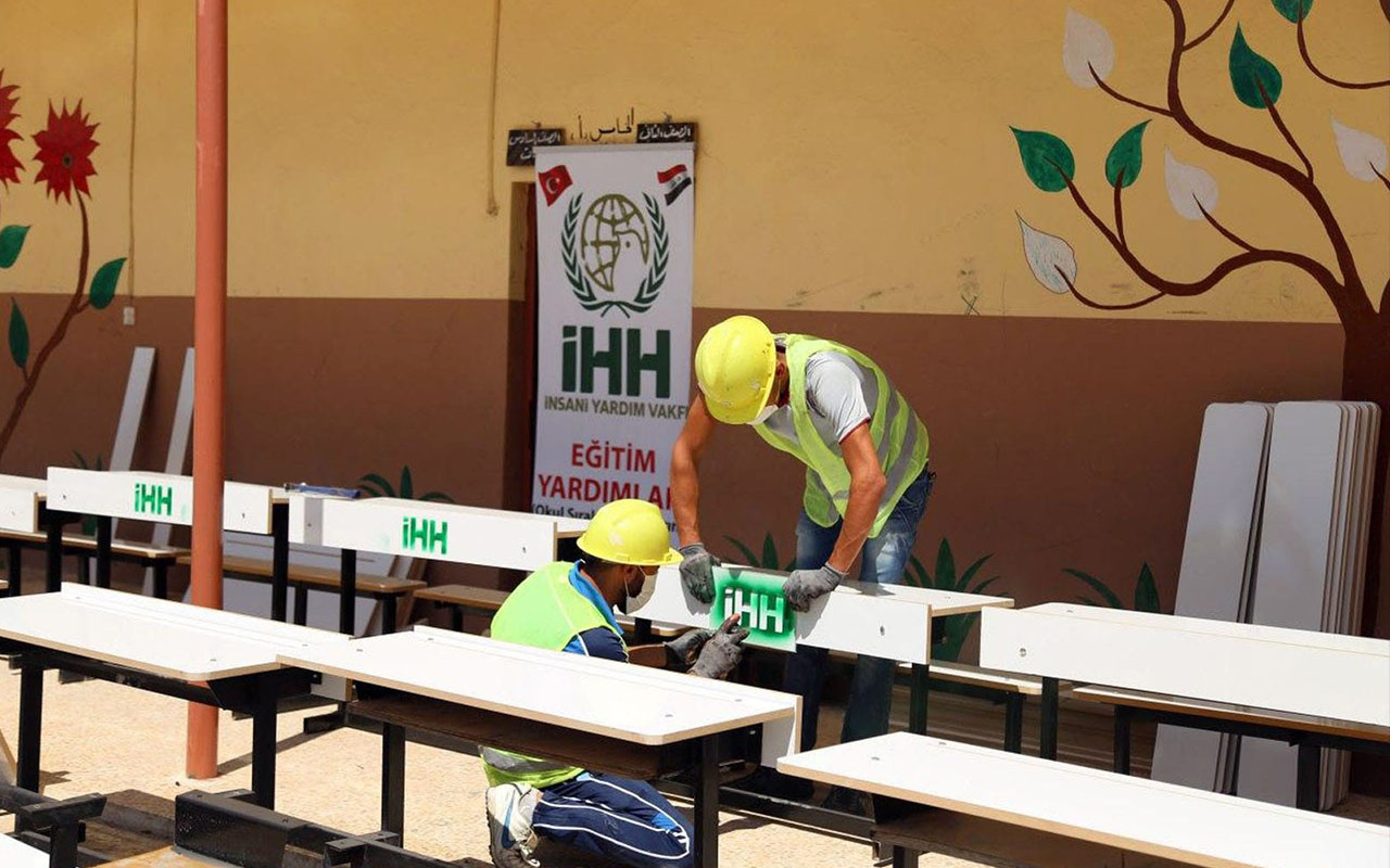 İHH İnsani Yardım Vakfı Musul’daki okulları onarıyor