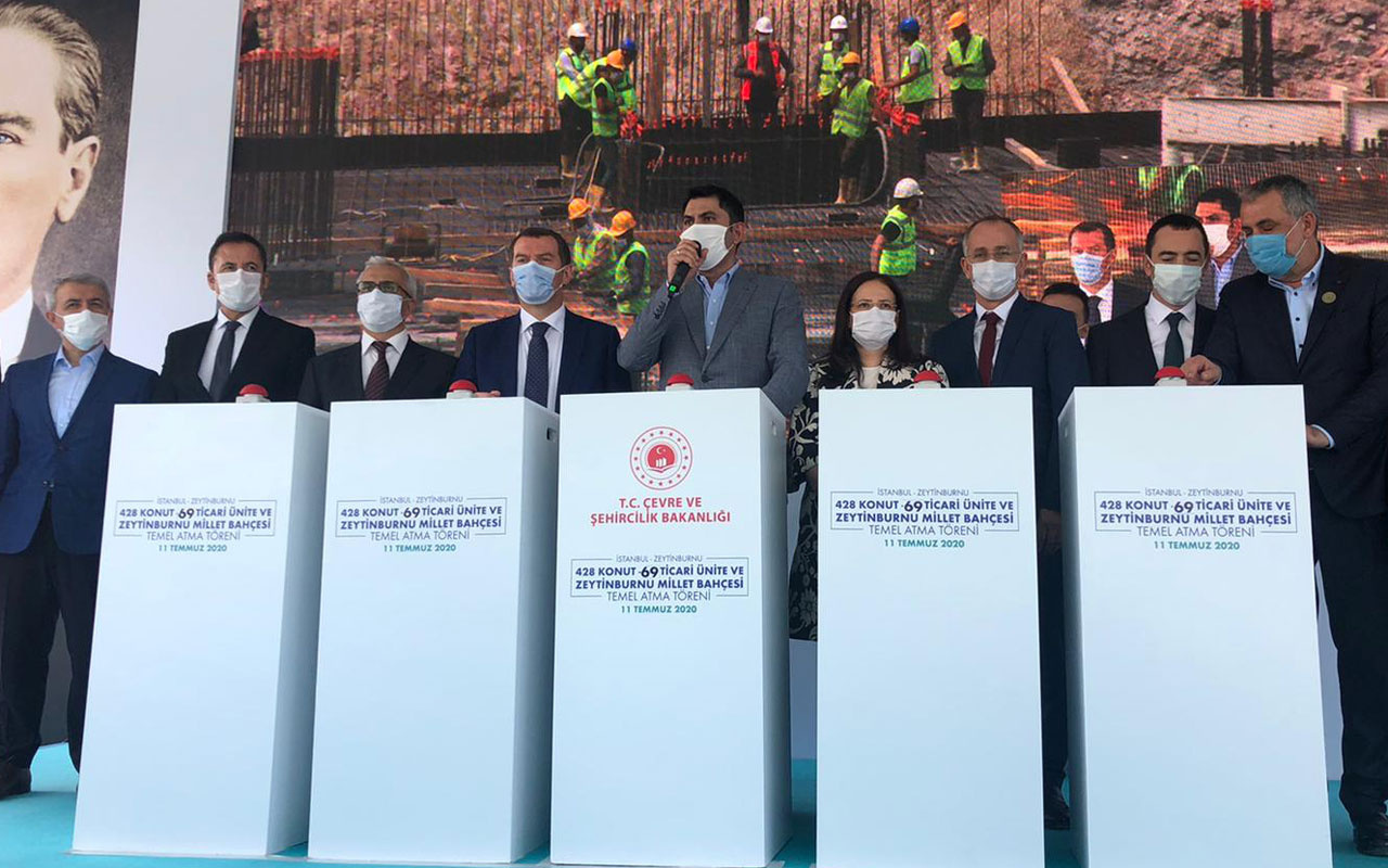 Çevre ve Şehircilik Bakanı Kurum Zeytinburnu'nda temel atma törenine katıldı