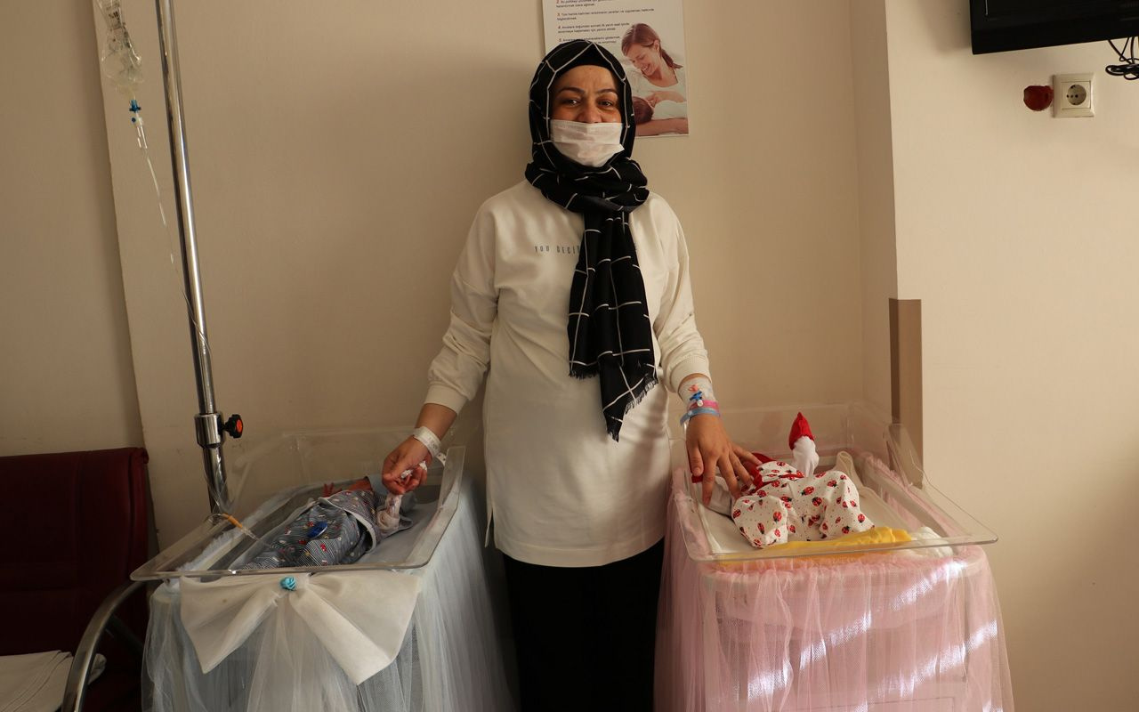 Ankara'da kansere yakalanan kadına 'Anne olamazsın' dendi ikiz bebeklerini kucağa aldı