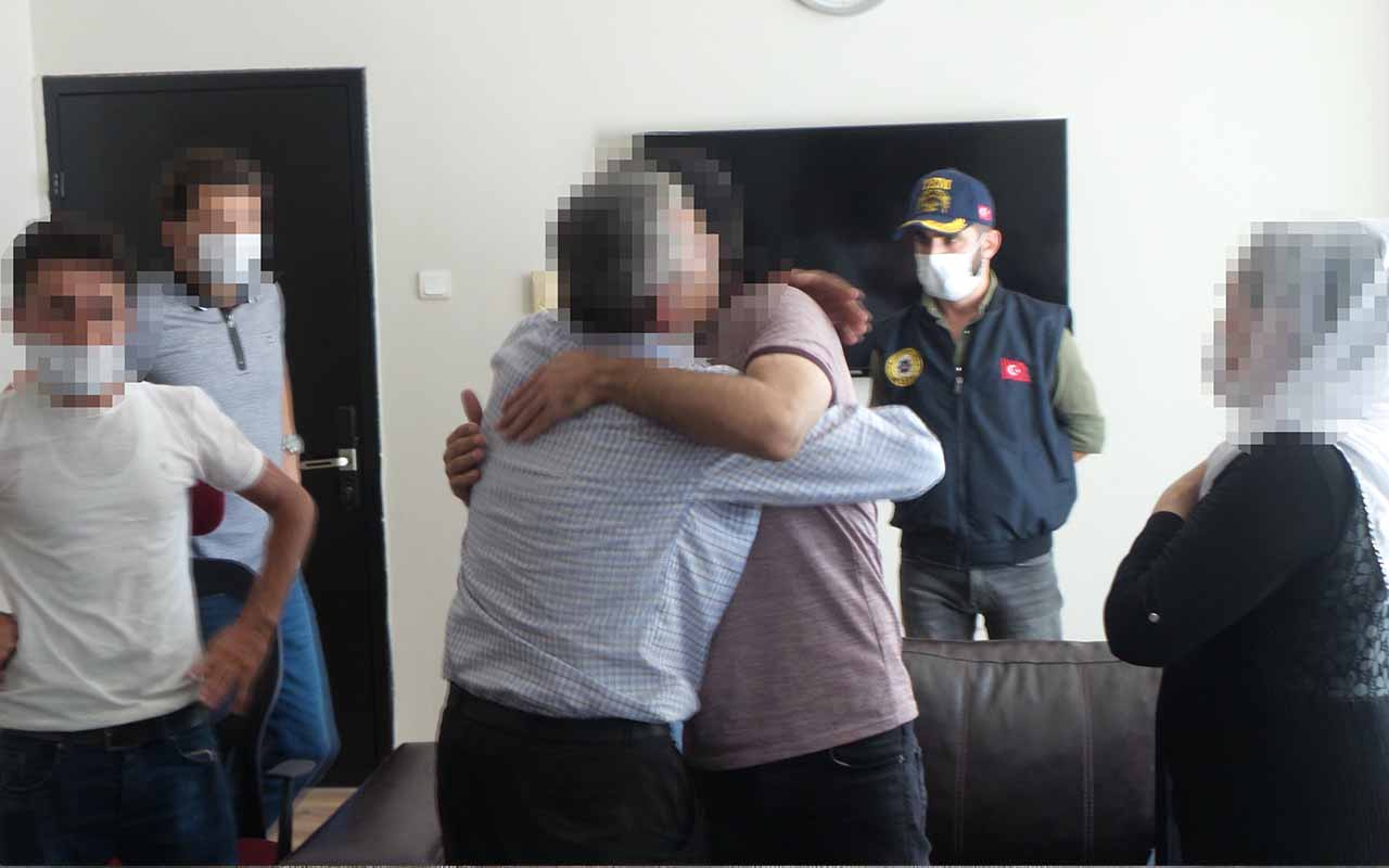 Güvenlik güçlerine teslim olan örgüt mensubu Mersin'deki ailesiyle buluşturuldu