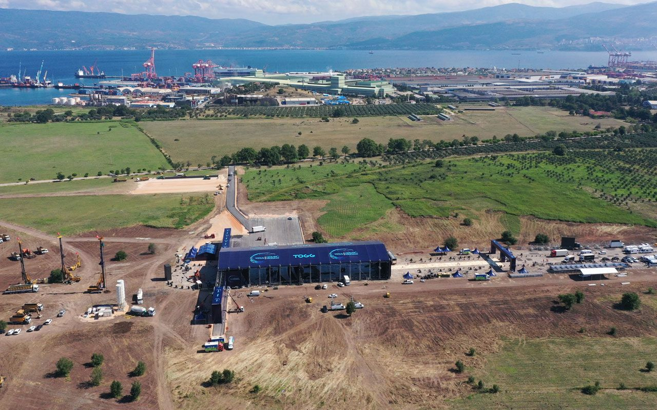 Türkiye'nin otomobili TOGG'un üretileceği alan havadan görüntülendi