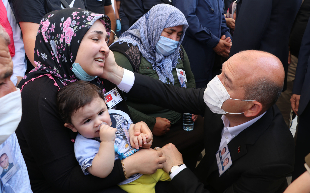 Süleyman Soylu gözyaşı döken şehit eşini böyle teselli etti