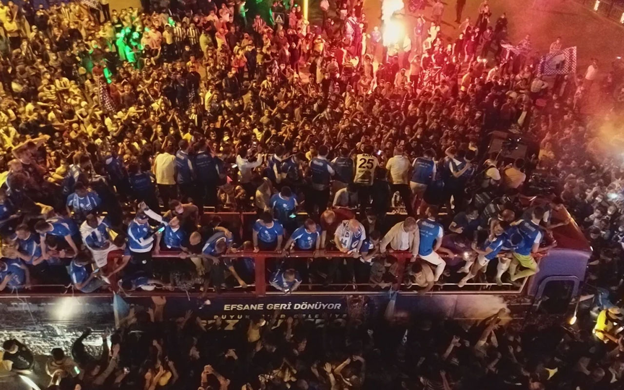 Erzurum'da Süper Lig kutlamaları koronaya davetiye çıkardı