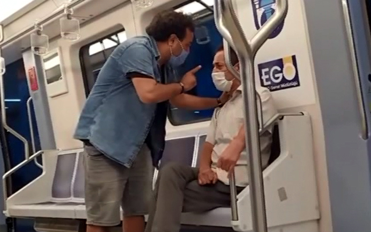 Ankara metrosunda şarkı kavgası! 'Ben diyorsam susacaksın' deyip boğazına sarıldı