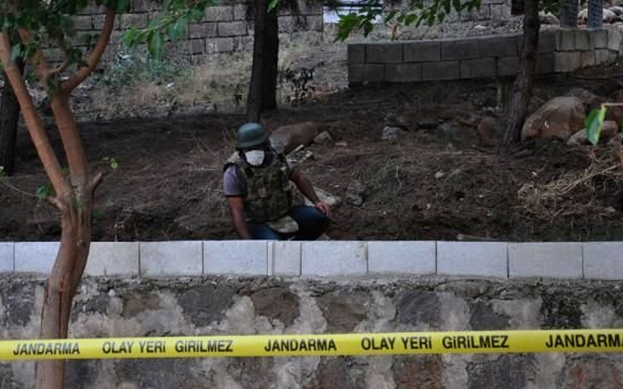 Gaziantep'te aile mezarlığında gömülü el bombası bulundu