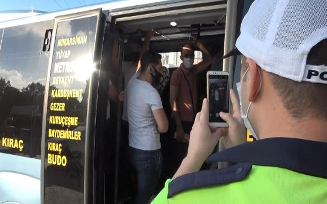 Esenyurt'ta yine aynı manzara! 36 yolcu taşıyan minibüsçüye ceza
