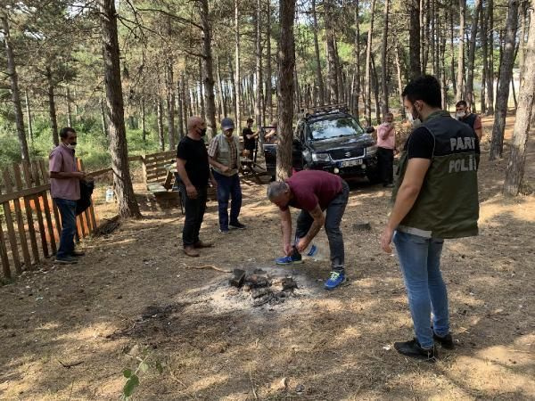 Aydos ormanında yangın çıktı! Polis ormandaki mangalcıları denetlemişti