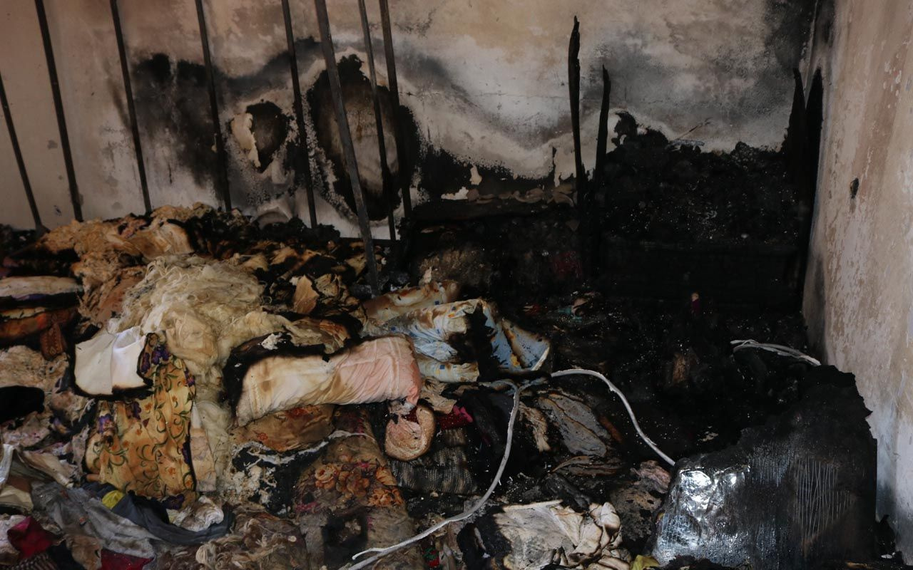 Diyarbakır'da çocukları uyurken evi ateşe verdi eşi isyan etti