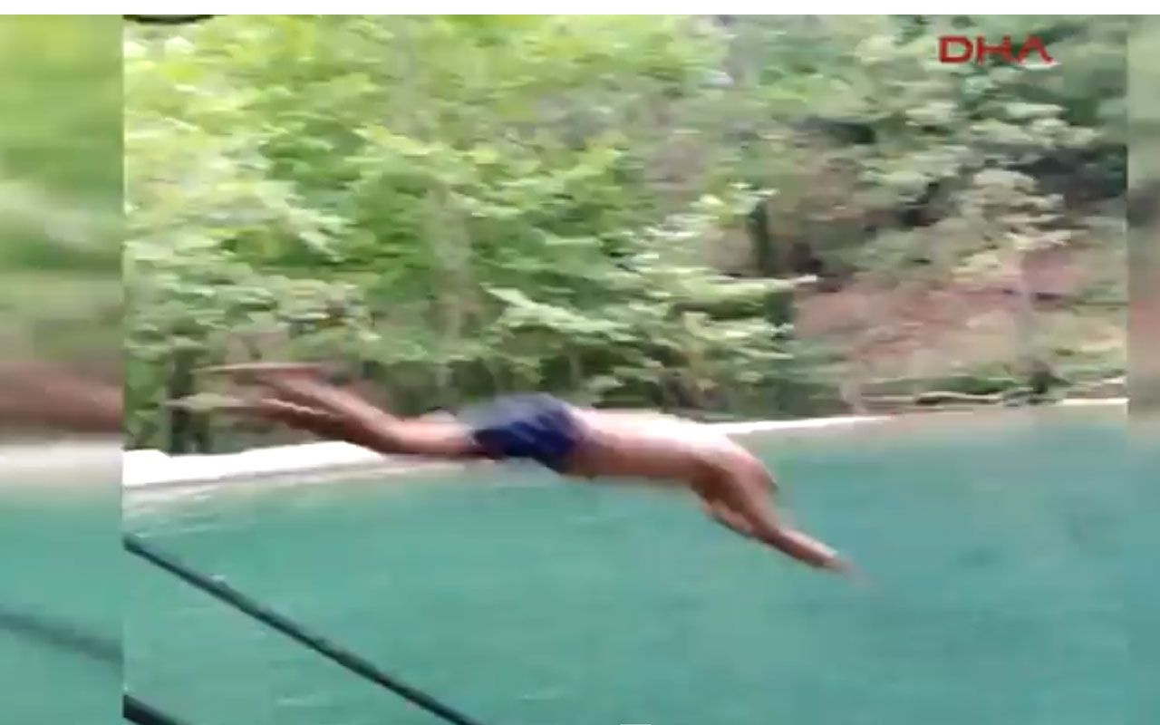 Feci olay! Antalya'da doğal havuza atlayan kişi ölümden döndü