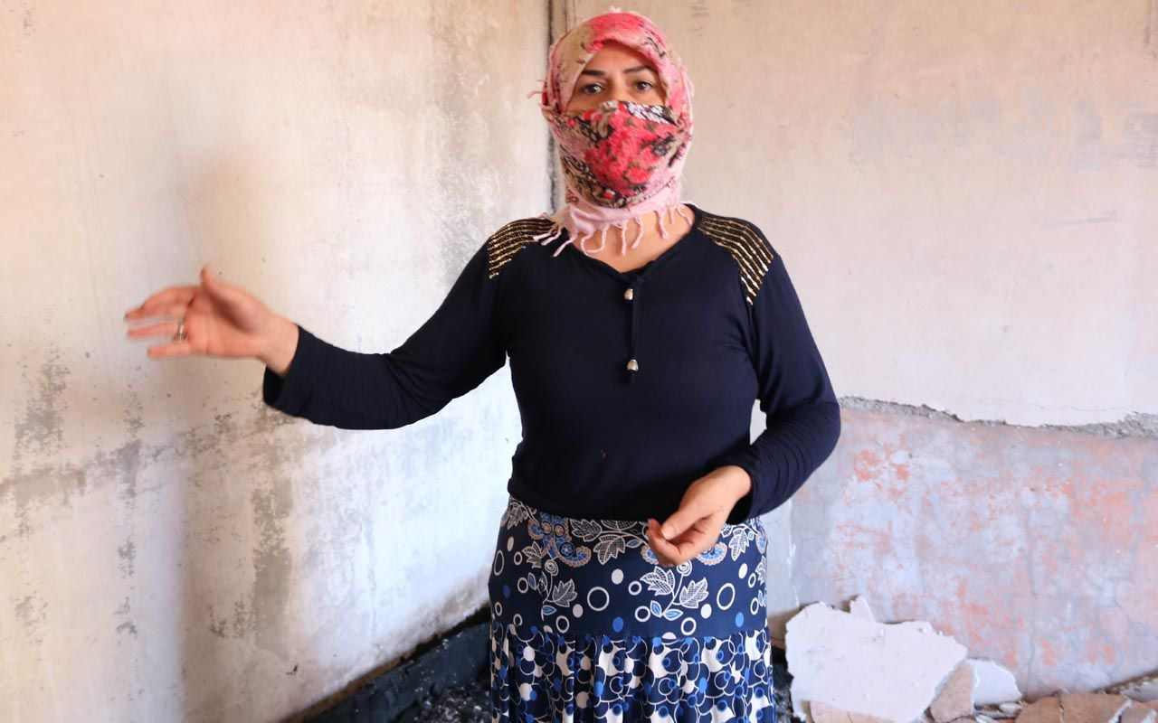 Diyarbakır'da çocukları uyurken evi ateşe verdi eşi isyan etti