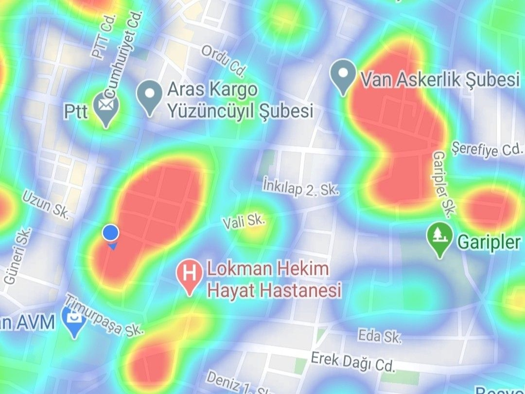 Van'da koronavirüs haritası kırmızı oldu