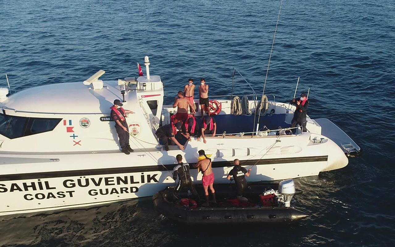 Zonguldak'ta zorlu mücadele! Koyda mahsur kalan 8 kişi kurtarıldı