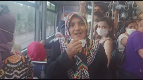 Otobüste maske takmayan kadın kendisini 'Doktorum takma dedi' diye savundu