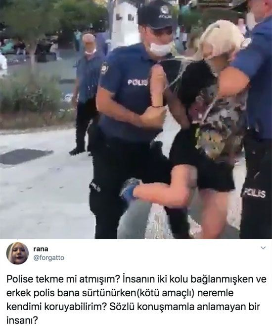 Rana Batı Kadıköy'deki gözaltıda polis bana sürtündü iddiasıyla tepki aldı