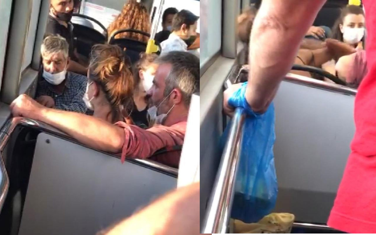 İstanbul'da otobüste hakaretlerle tokatladı kimse müdahale etmedi
