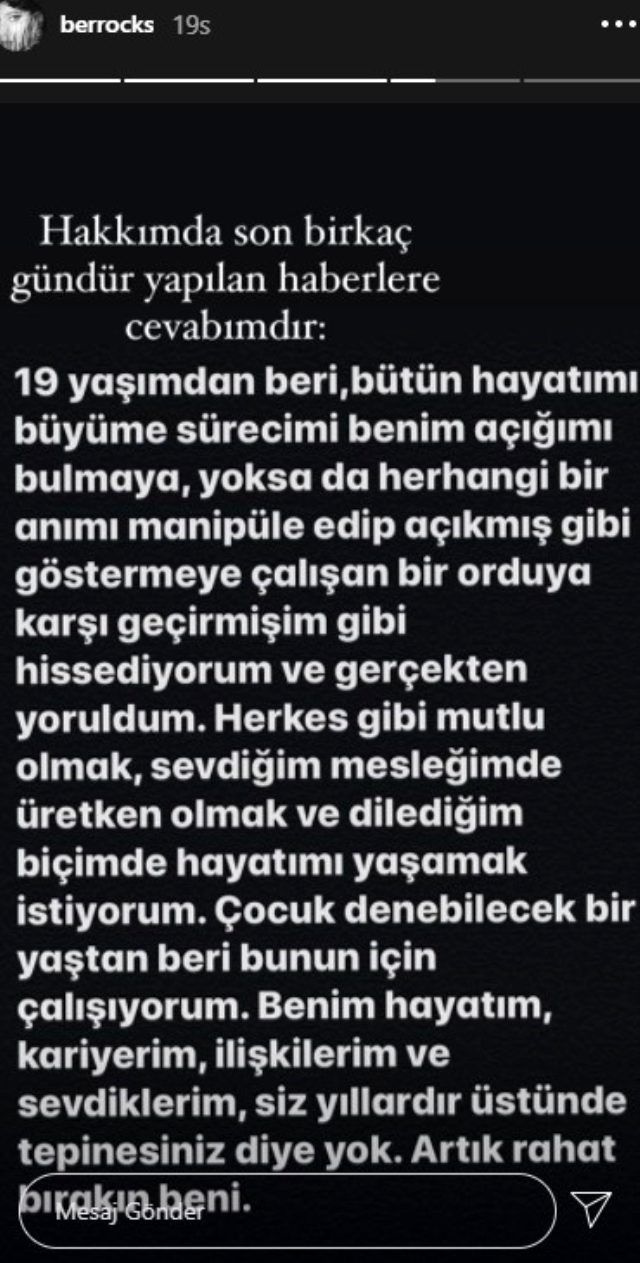 Berrak Tüzünataç yeni sevgilisiyle paylaştı eleştiri yağınca isyan etti