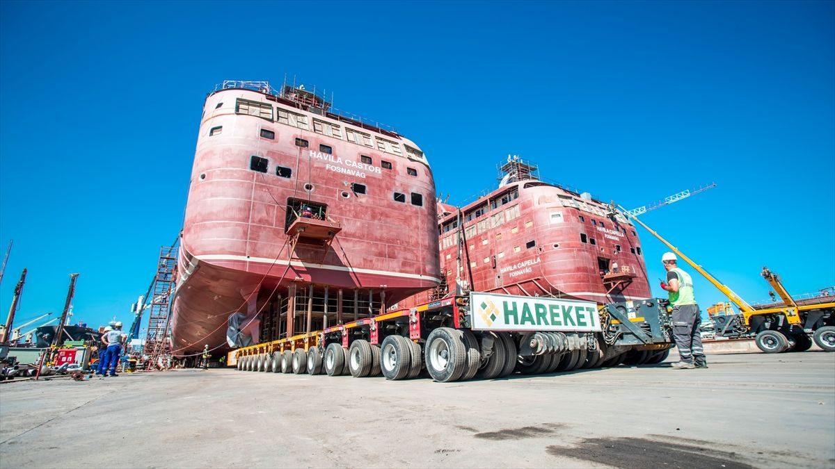 Yalova'da üretildi 12 bin ton ağırlığında! Tam 1600 lastik taşıdı