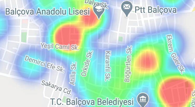 Fahrettin Koca yüzde 42 artış oldu demişti! İşte İzmir'in koronavirüs yoğunluk haritası