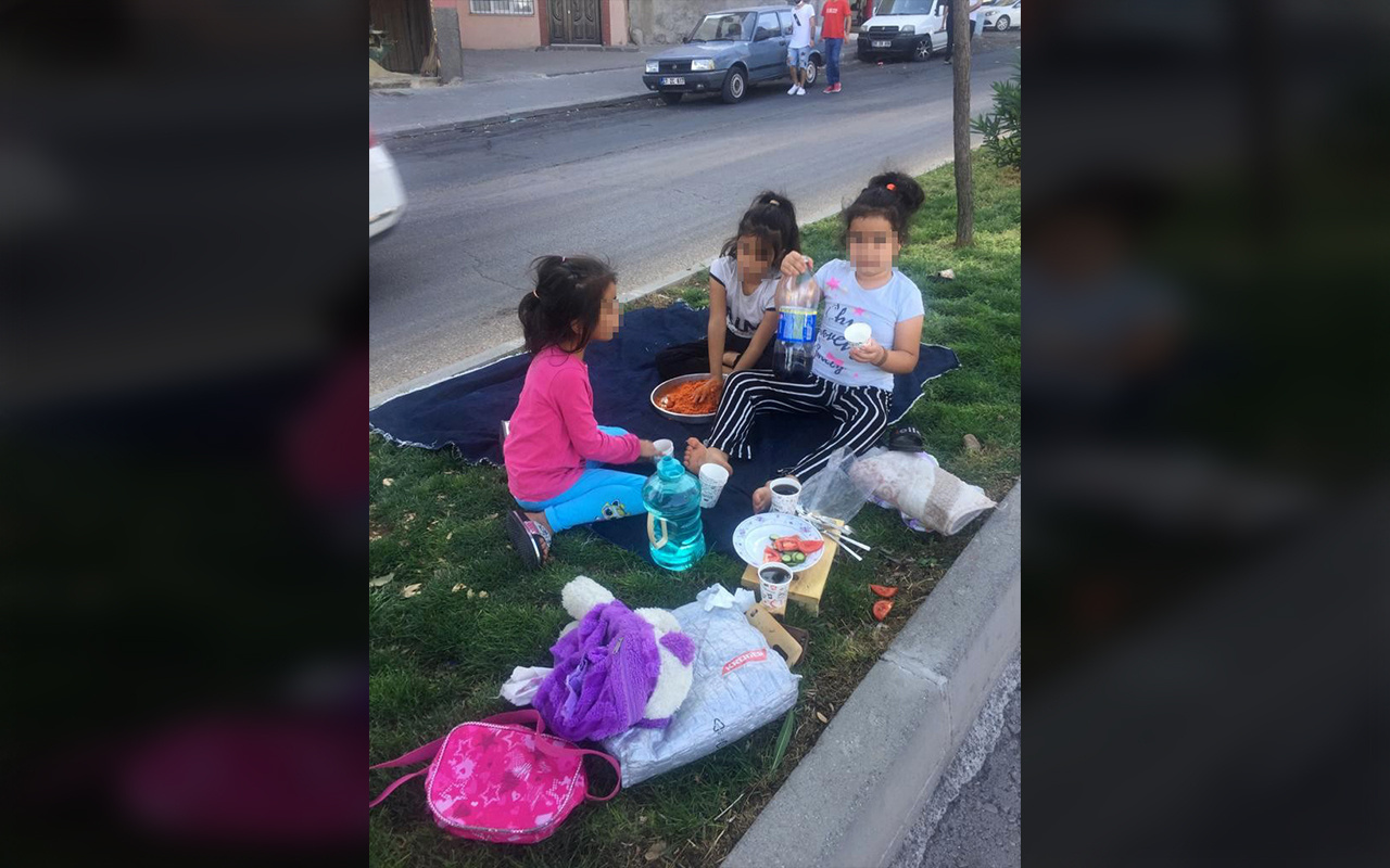 Gaziantep'te çocukların sokak ortasında tehlikeli çiğ köfte keyfi