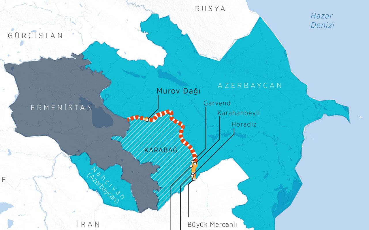 Azerbaycan Karabağ'ın ne kadarını aldı? Ermenistan 3 şehri bombaladı işte son harita
