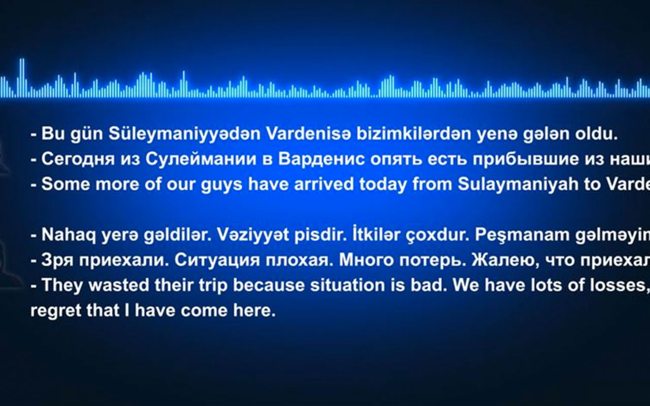 Azerbaycan Karabağ'da Ermenistan için savaşan PKK'lı teröristlerin telsiz konuşmalarını yayınladı