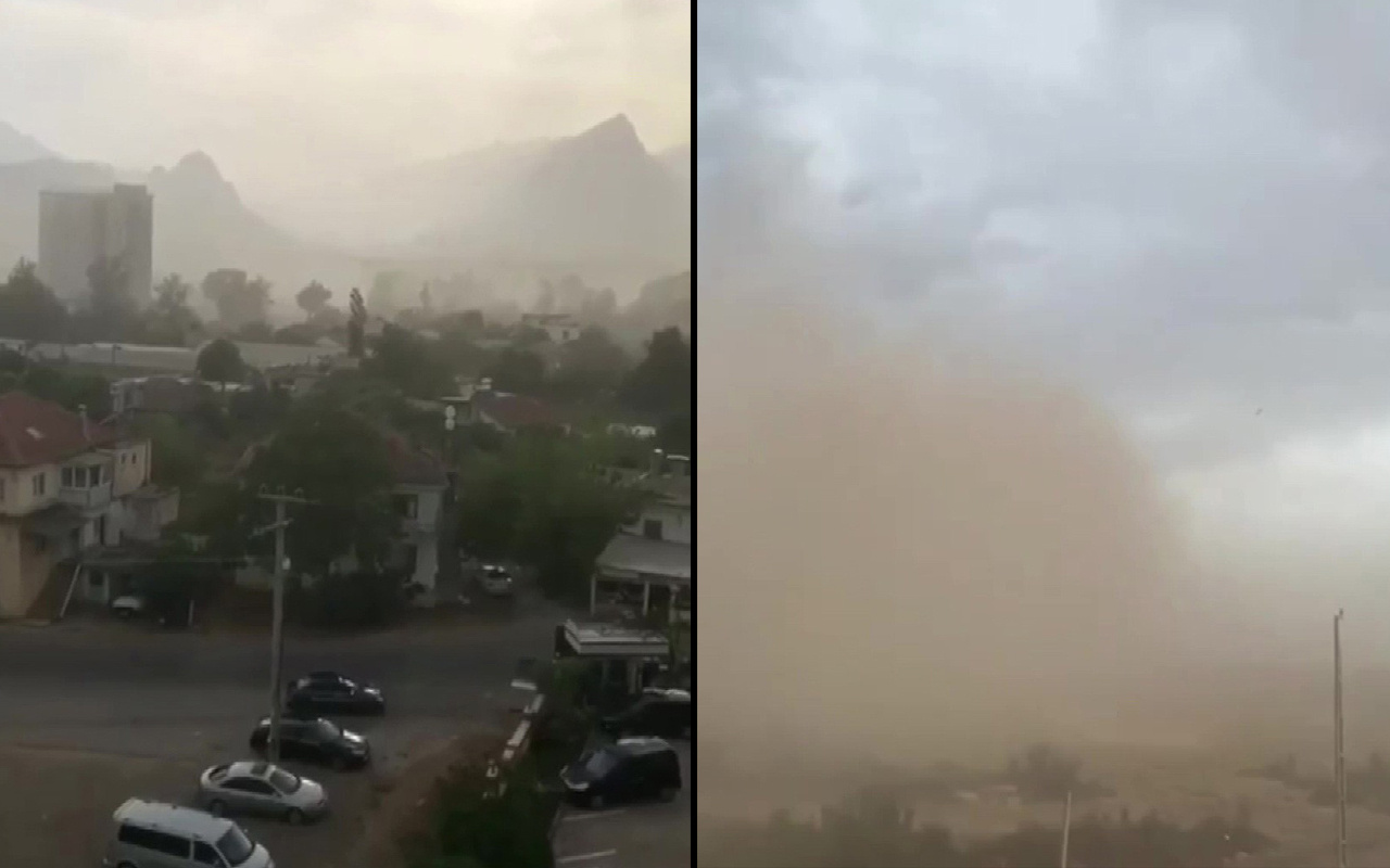 Antalya'da toz fırtınası etkili oldu