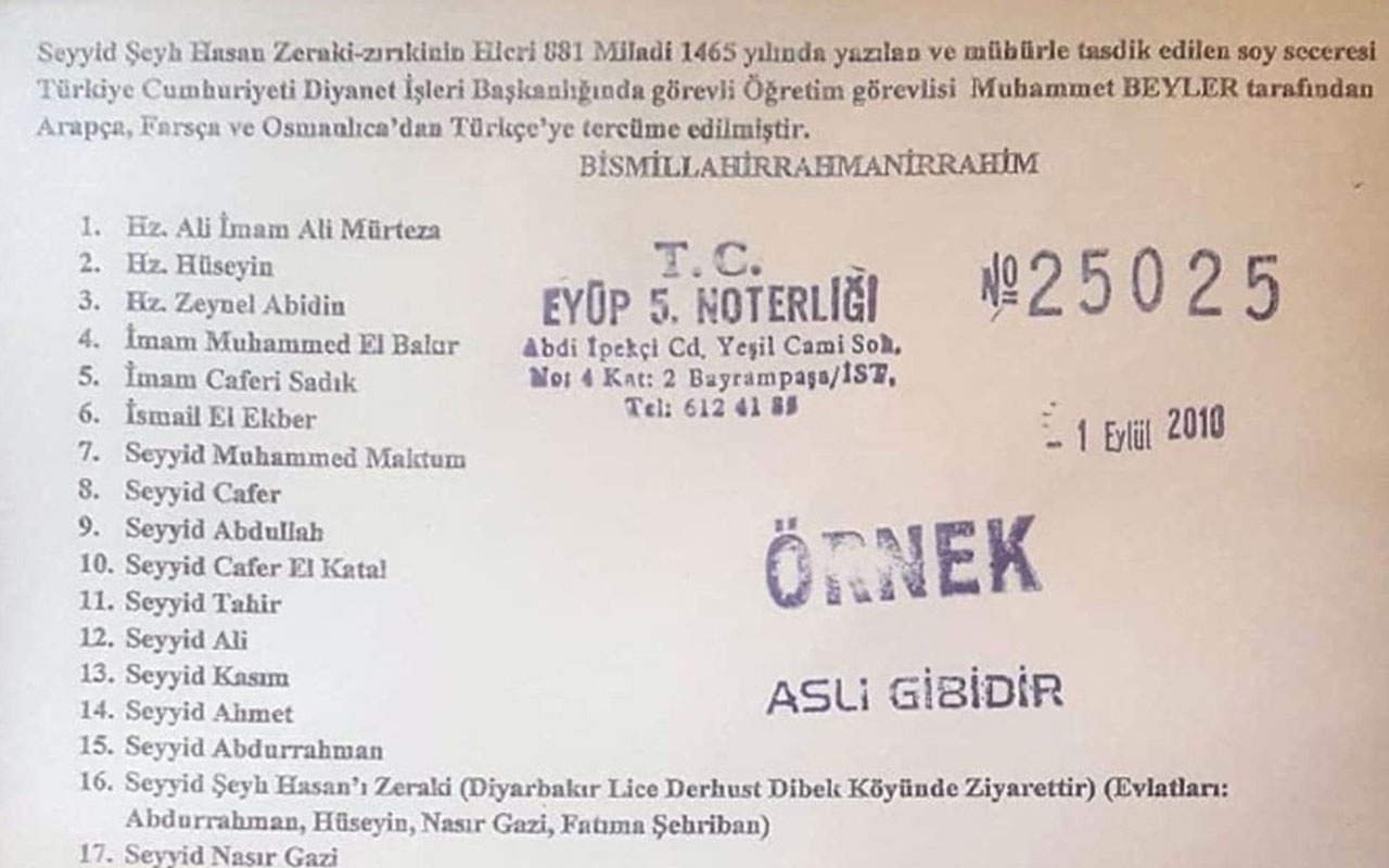 3 bin doları ver 'seyid'lik belgesini al! 10 binden fazla sahte 'seyid' var