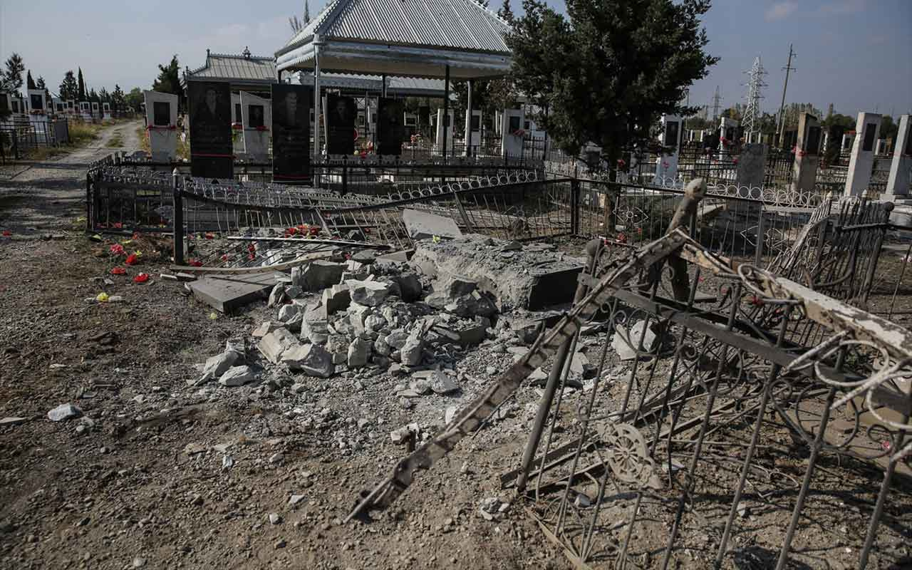 Ermeni güçler Terter kentindeki mezarlığı vurdu: 3 ölü, 3 yaralı