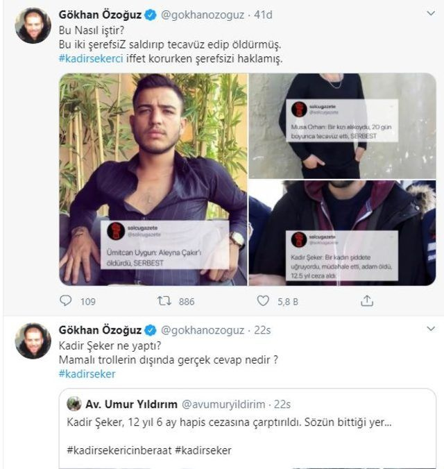 Gökhan Özoğuz Ümitcan Uygun'u paylaştı Kadir Şeker kararına isyan etti